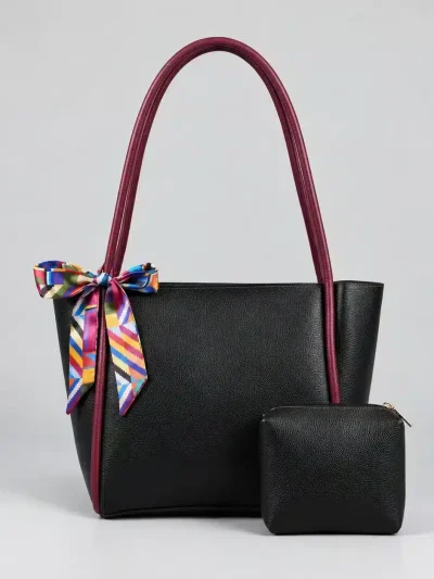 Classic Tote bag with Matching Pouch & Scarf